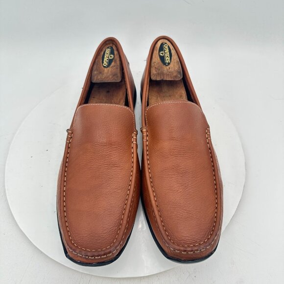 Paraboot Men Size 9.5 Brown Leather Slip On Penny Loafer Casual Shoes - Picture 1 of 12